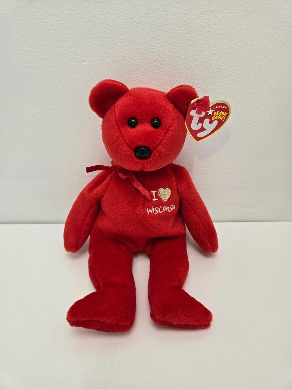 Ty Beanie Baby “Wisconsin” the I Love Wisconsin Bear (8.5 inch)